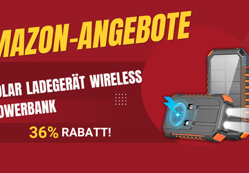 Riapow Solar Ladegerät Wireless Powerbank – ...