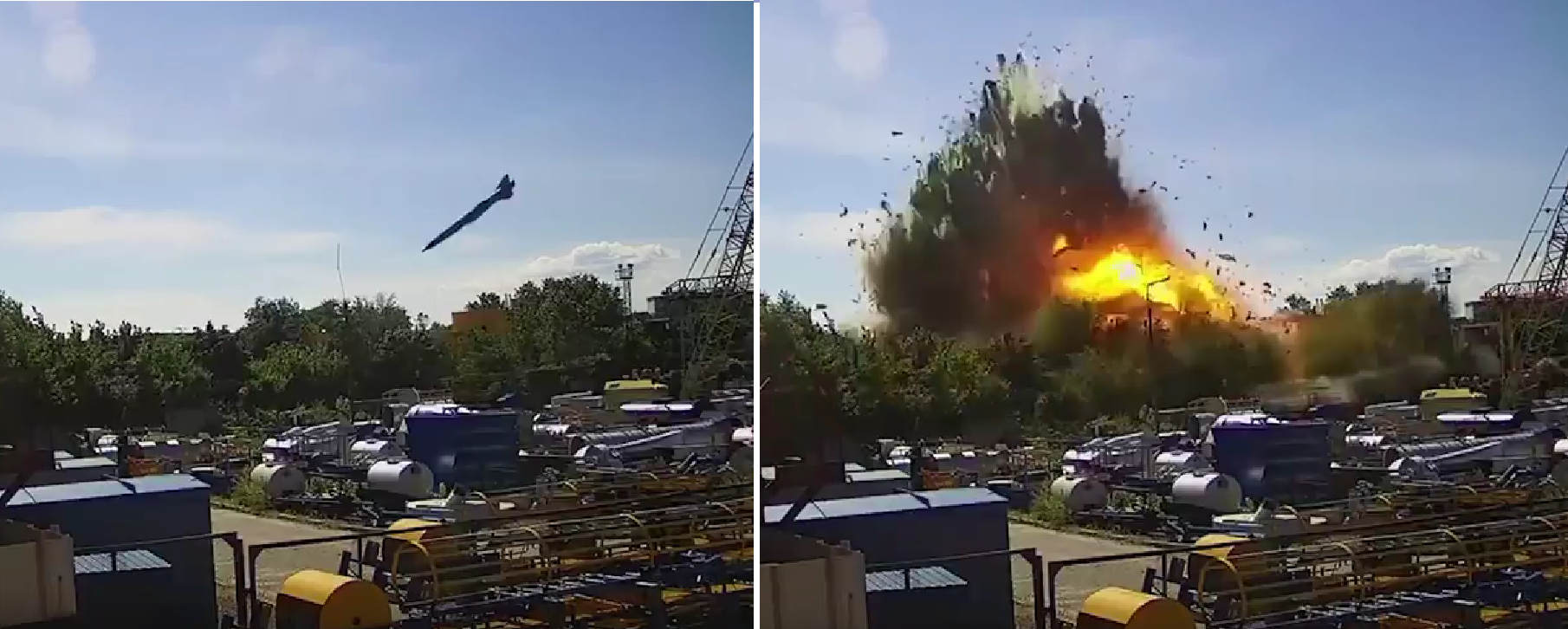 Selenskyj hat ein Video eines Volltreffers einer russischen X-22-Rakete im Amstor-Einkaufszentrum in Krementschug gepostet