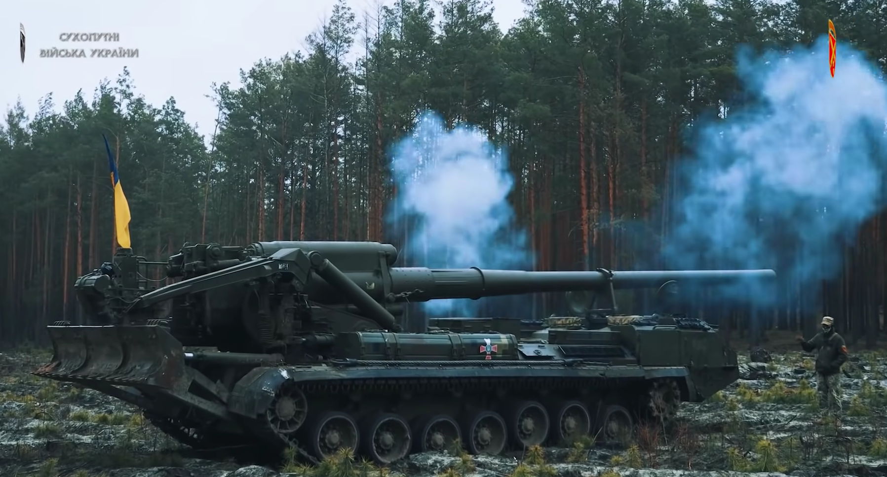 Spektakuläre Aufnahmen der Arbeit der selbstfahrenden Kanonen "Pion" auf den Positionen der russischen Invasoren (Video) Spektakuläre Aufnahmen der Arbeit der selbstfahrenden Kanonen "Pion" auf den Positionen der russischen Invasoren (Video)