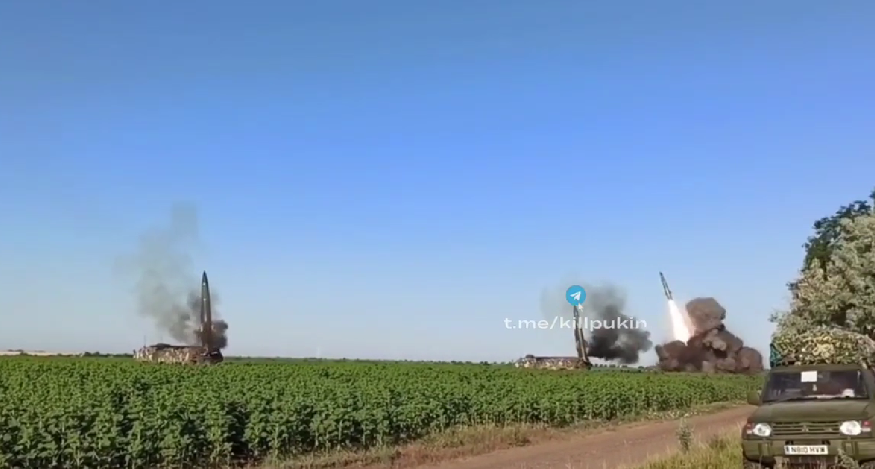 Es gab ein Video vom Abschuss von drei Tochka-U-Raketen auf russische Munitionsdepots Es gab ein Video vom Abschuss von drei Tochka-U-Raketen auf russische Munitionsdepots