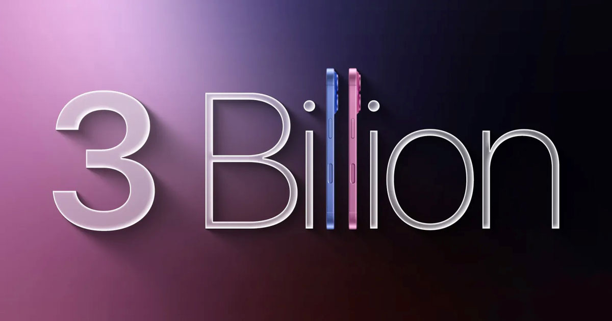 Historischer Moment für Apple: C verkauft seine dritte Milliarde iPhones Apple erreicht Meilenstein: 3 Mrd. iPhones verkauft