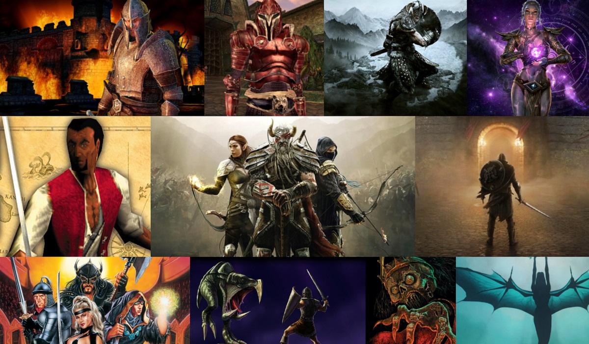 Tamriels historisches Erbe in Bildern: TES-Collage Zusammenstellung von Legend: Feier der The Elder Scrolls Reihe!