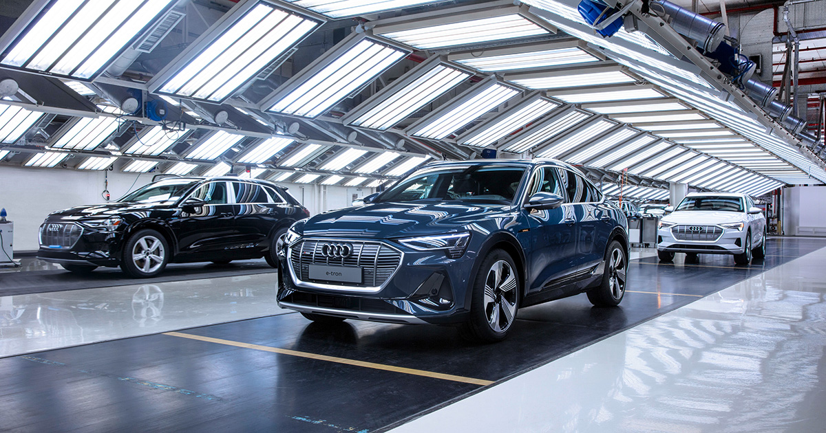 Innovation und Stil: Audi e-tron Sportback läuft in Brüssel vom Band Audi erweitert Horizonte: e-tron Sportback-Produktion startet in Brüssel