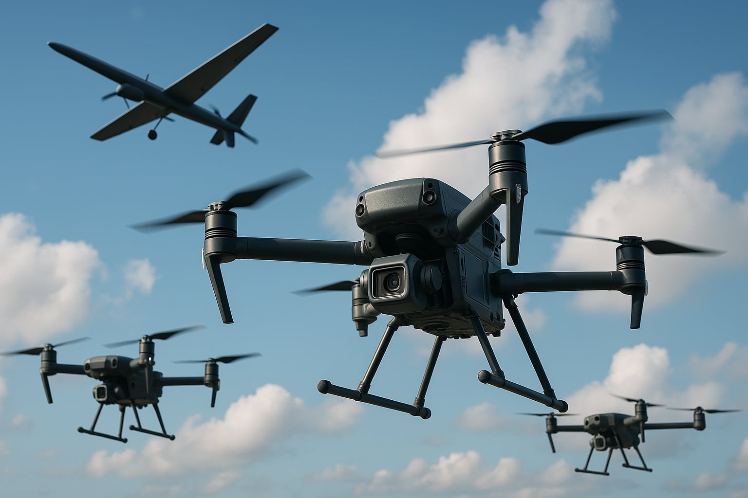 Eine Luftaufnahme: die faszinierende Welt der Drohnen durch die Linse Technologie am Himmel: wie Drohnen den Alltag verändern