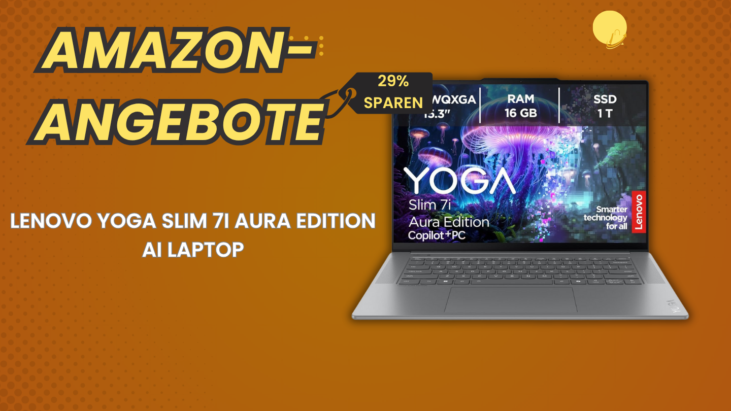 Lenovo Yoga Slim 7i Aura Edition AI Laptop – Jetzt 433€ sparen beim Premium Business-Notebook! Lenovo Yoga Slim 7i Aura Edition AI Laptop – Jetzt 433€ sparen beim Premium Business-Notebook!