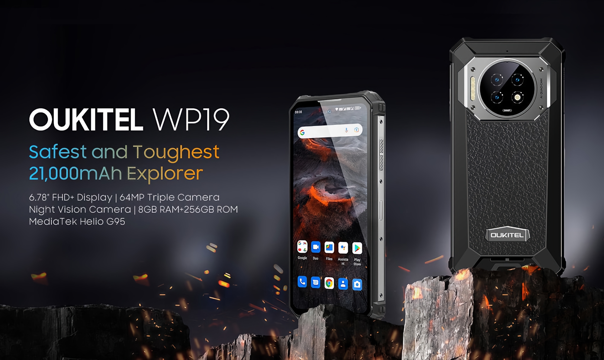 Das stoßfeste Oukitel WP19 Smartphone mit 21.000 mAh Akku und Nachtsichtkamera ist auf AliExpress für 330 $ erhältlich Das stoßfeste Oukitel WP19 Smartphone mit 21.000 mAh Akku und Nachtsichtkamera ist auf AliExpress für 330 $ erhältlich