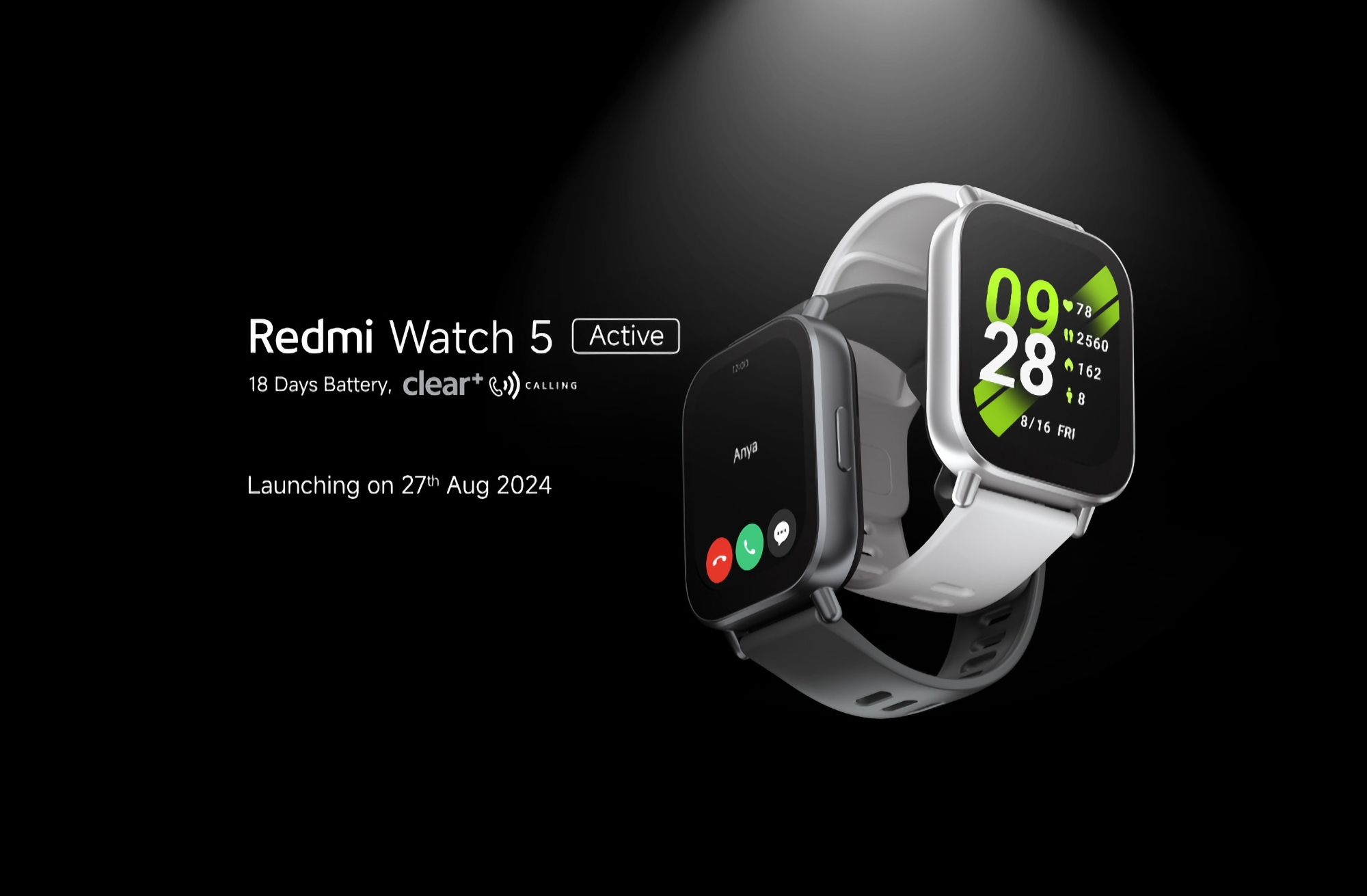 Xiaomi wird die Redmi Watch 5 Active Smartwatch am 27. August enthüllen Xiaomi wird die Redmi Watch 5 Active Smartwatch am 27. August enthüllen