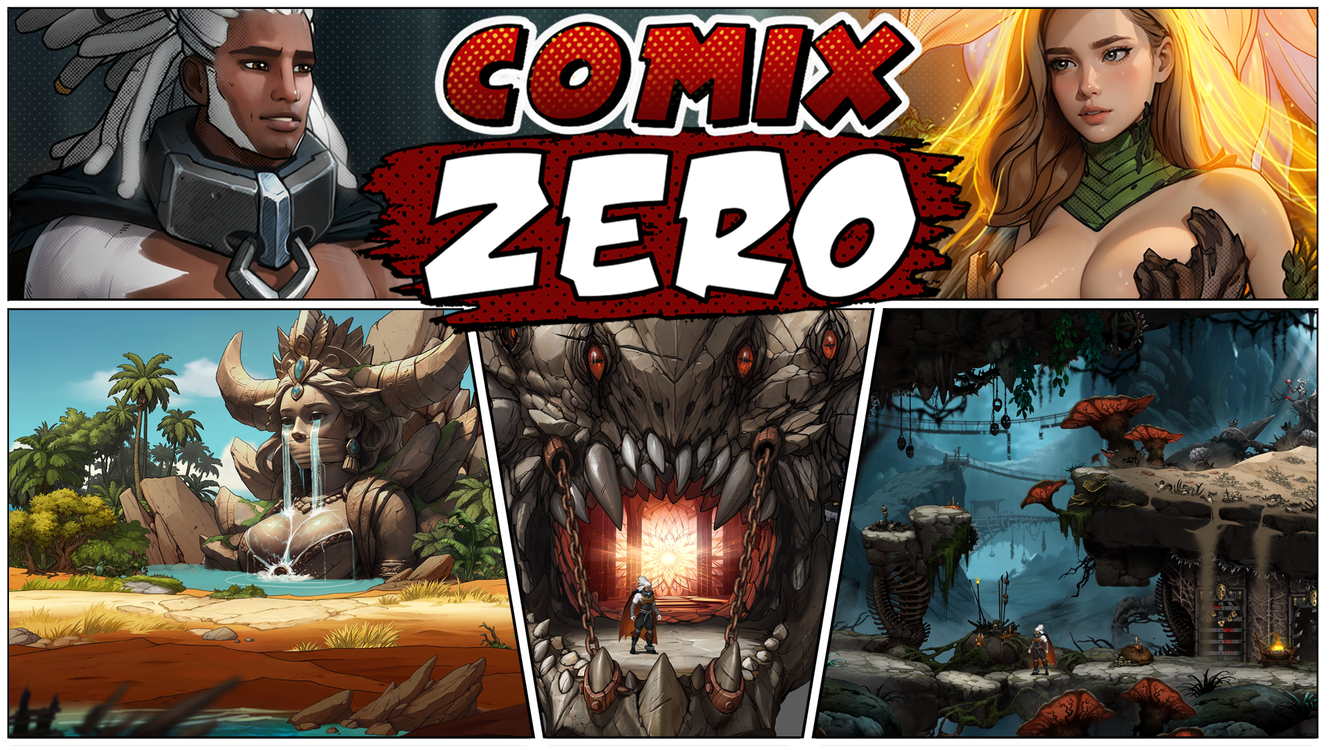Comix Zero ist ein ukrainischer Open-World-Seelen-Plattformer, in dem der Protagonist versucht, die Welt zu retten und die Herzen der Frauen zu gewinnen Comix Zero ist ein ukrainischer Open-World-Seelen-Plattformer, in dem der Protagonist versucht, die Welt zu retten und die Herzen der Frauen zu gewinnen