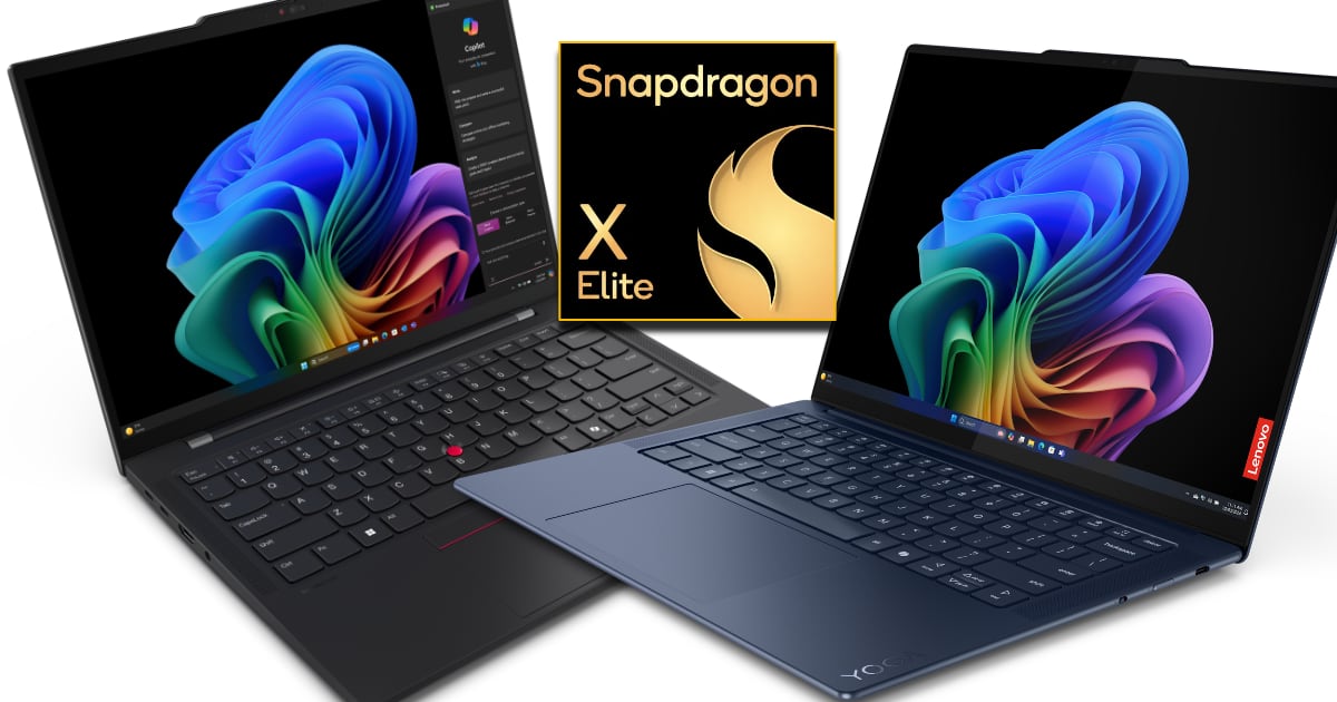 Lenovo stellt zwei Laptops mit Snapdragon X Elite ARM-Prozessor und Copilot+-Unterstützung vor Lenovo stellt zwei Laptops mit Snapdragon X Elite ARM-Prozessor und Copilot+-Unterstützung vor