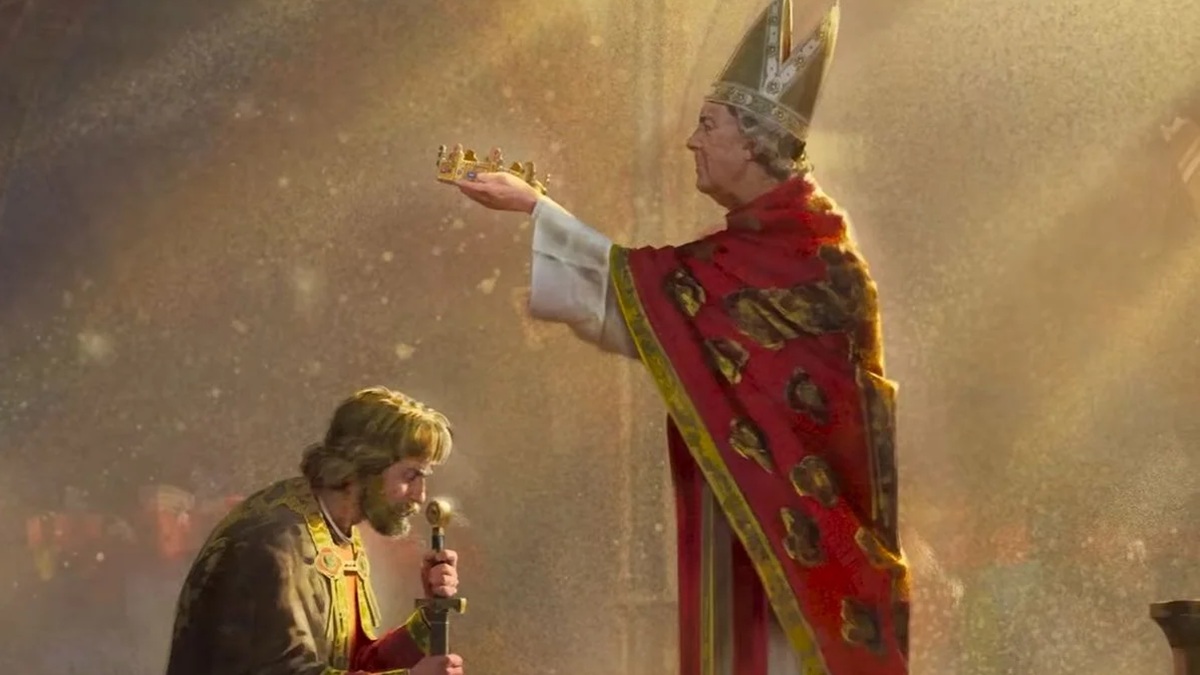 Crusader Kings III lüftet den Schleier des Geheimnisses um Krönungen mit einem neuen Kunstplakat Ein neues Plakat für Crusader Kings III: Alle Sicht der Krönungen