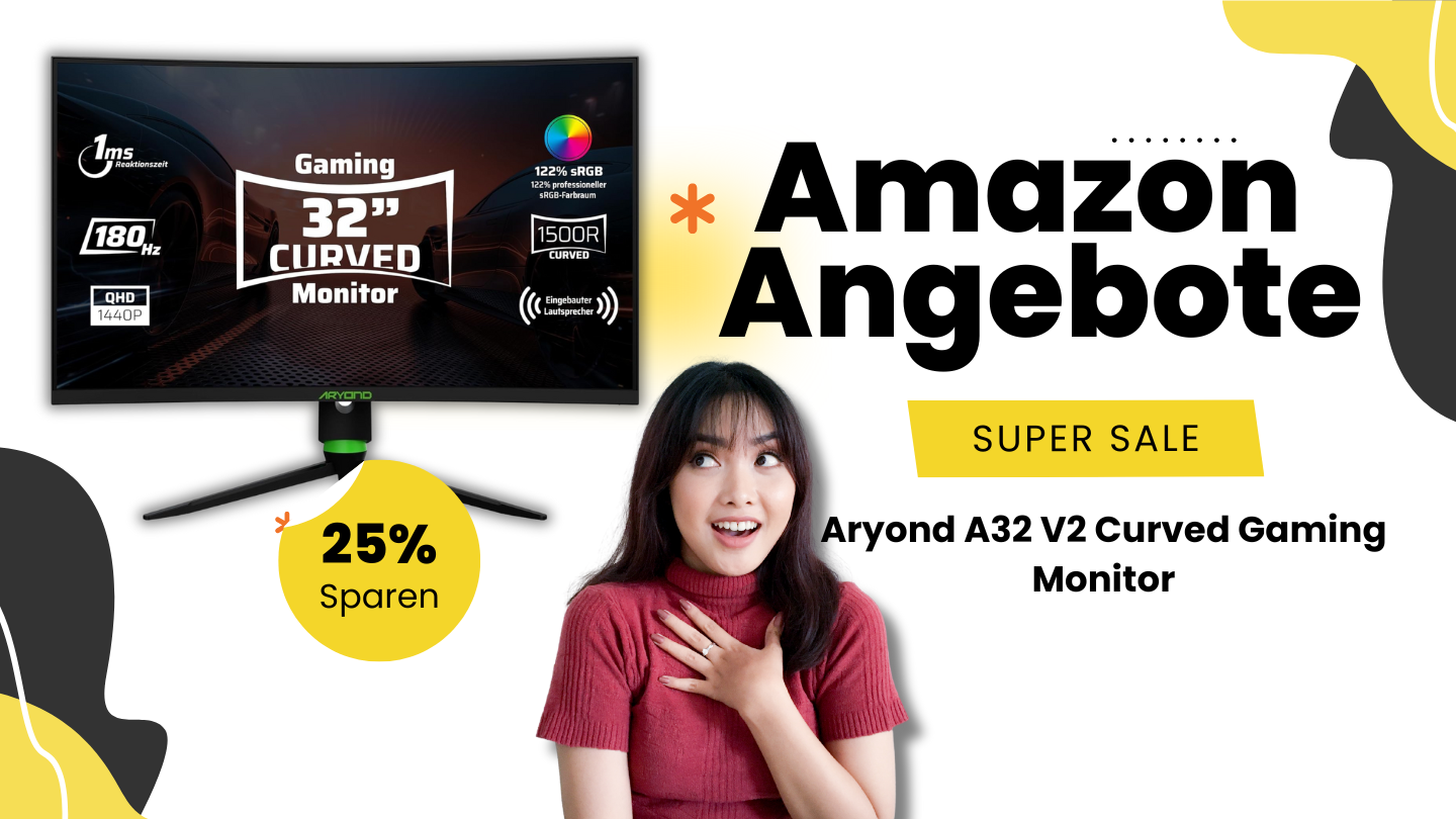 Aryond A32 V2 Curved Gaming Monitor – Jetzt 63€ sparen! Aryond A32 V2 Curved Gaming Monitor – Jetzt 63€ sparen!