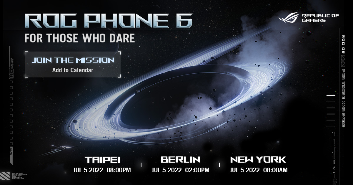 ASUS ROG Phone 6 startet am 5. Juli ASUS ROG Phone 6 startet am 5. Juli