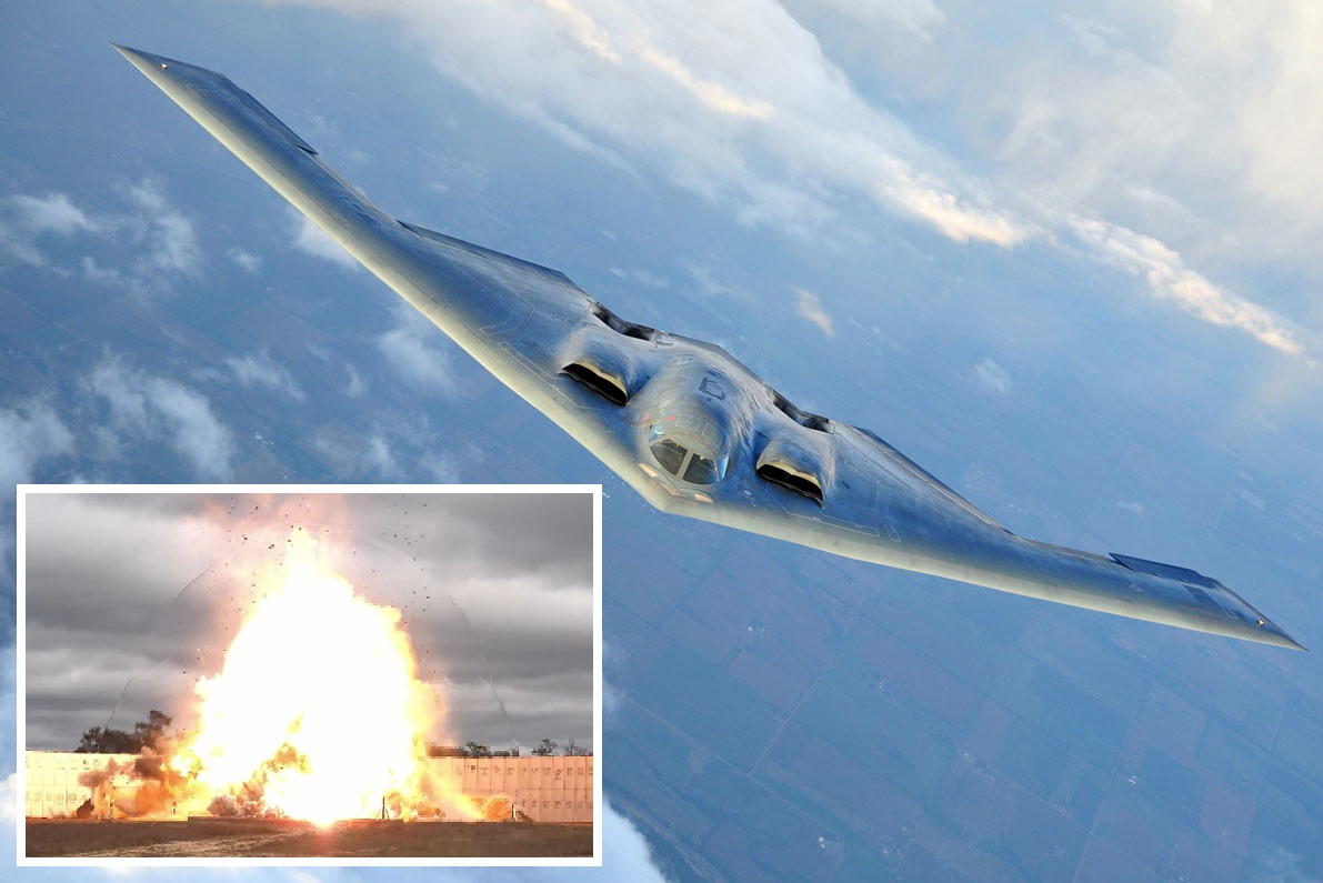 Der Atombomber B-2 Spirit erhält die neueste 2.300 kg schwere GBU-72/B-Bombe zur Zerstörung von Bunkern in großer Tiefe Der Atombomber B-2 Spirit erhält die neueste 2.300 kg schwere GBU-72/B-Bombe zur Zerstörung von Bunkern in großer Tiefe