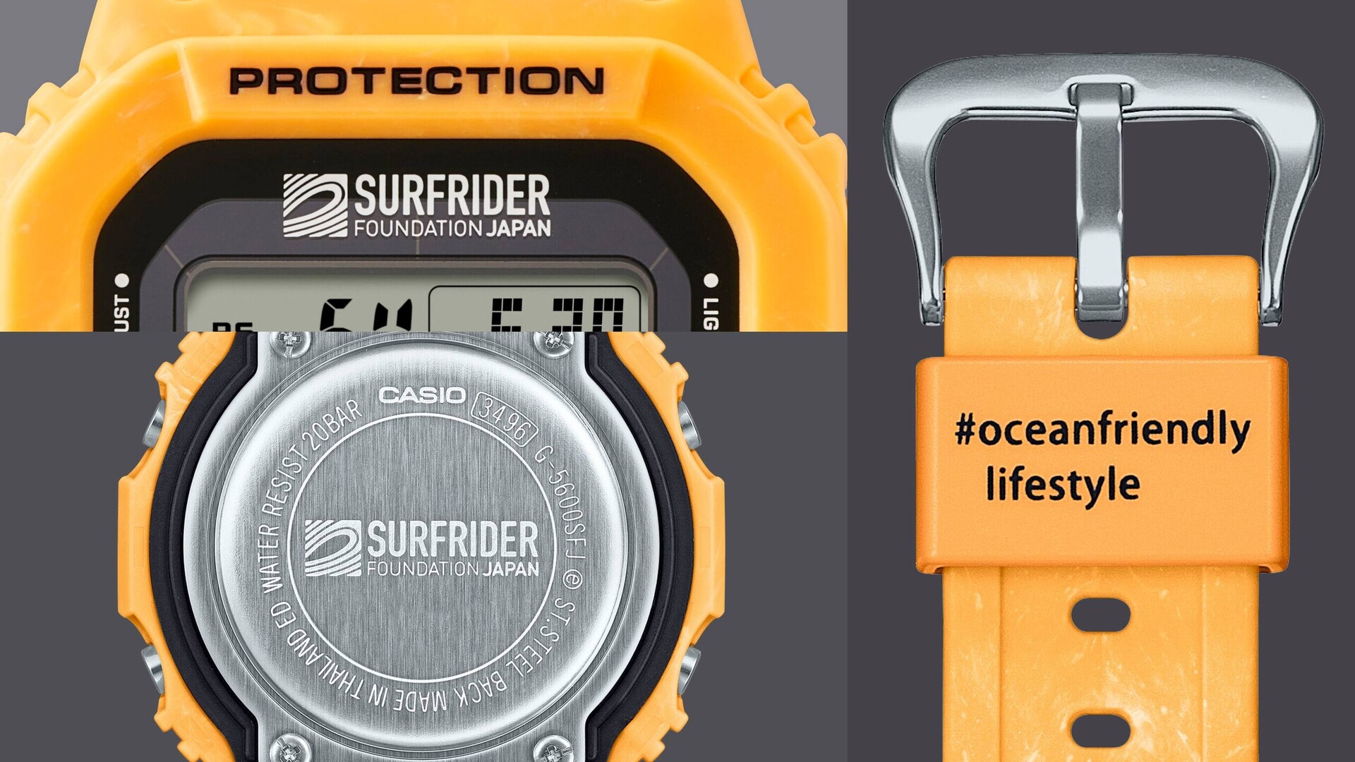 Casios Umweltmission: die G-Shock-Kollaboration mit der Surfrider Foundation im Vereinigten Königreich Casio und die Surfrider Foundation: eine neue G-Shock-Kollektion auf dem Markt des Vereinigten Königreichs
