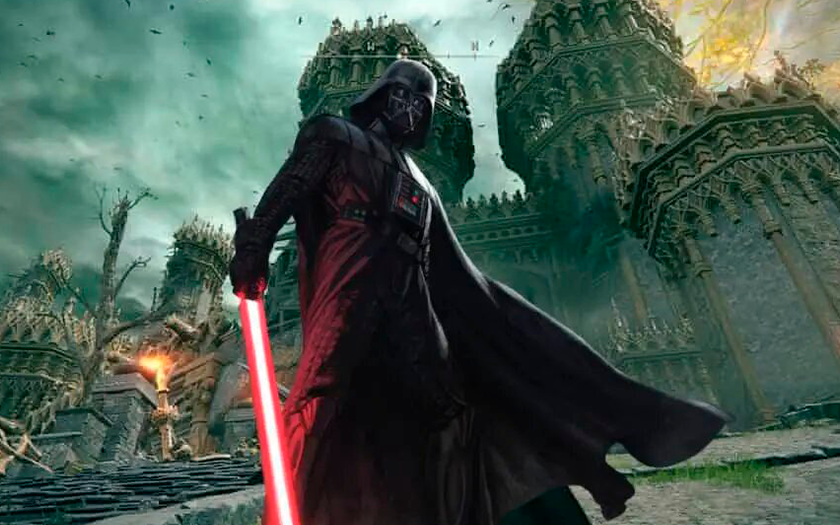 Darth Vader Suit for Elden Ring ermöglicht es Spielern, Darth Vader zu werden und mit einem Lichtschwert zu kämpfen Darth Vader Suit for Elden Ring ermöglicht es Spielern, Darth Vader zu werden und mit einem Lichtschwert zu kämpfen