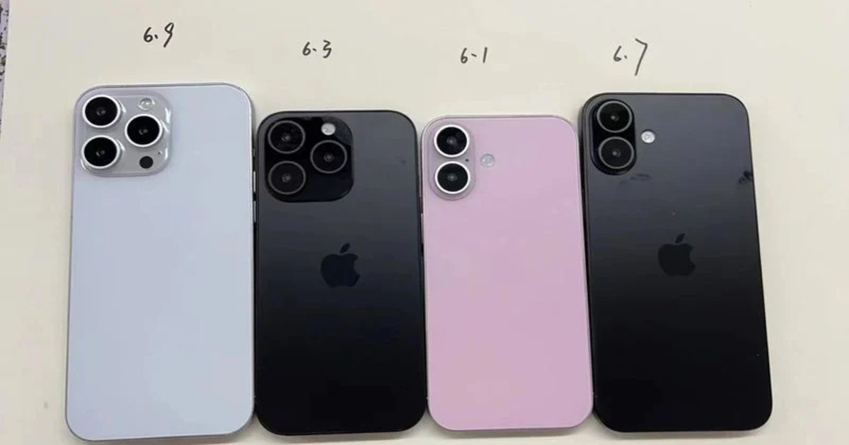 Größenvergleich: Schaufensterpuppen der iPhone 16-Reihe enthüllt Größenvergleich: Schaufensterpuppen der iPhone 16-Reihe enthüllt