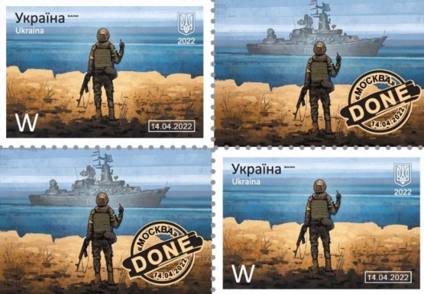 Ukrposhta verkauft bei eBay 100.000 Briefmarken "Russisches Militärschiff ... ALLES!": Wie viel kosten sie?