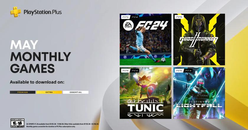 Alle PlayStation Plus-Abonnenten können sich bereits EA Sports FC 24, Ghostrunner 2, Tunic und Destiny 2: Lightfall sichern. Alle PlayStation Plus-Abonnenten können sich bereits EA Sports FC 24, Ghostrunner 2, Tunic und Destiny 2: Lightfall sichern.