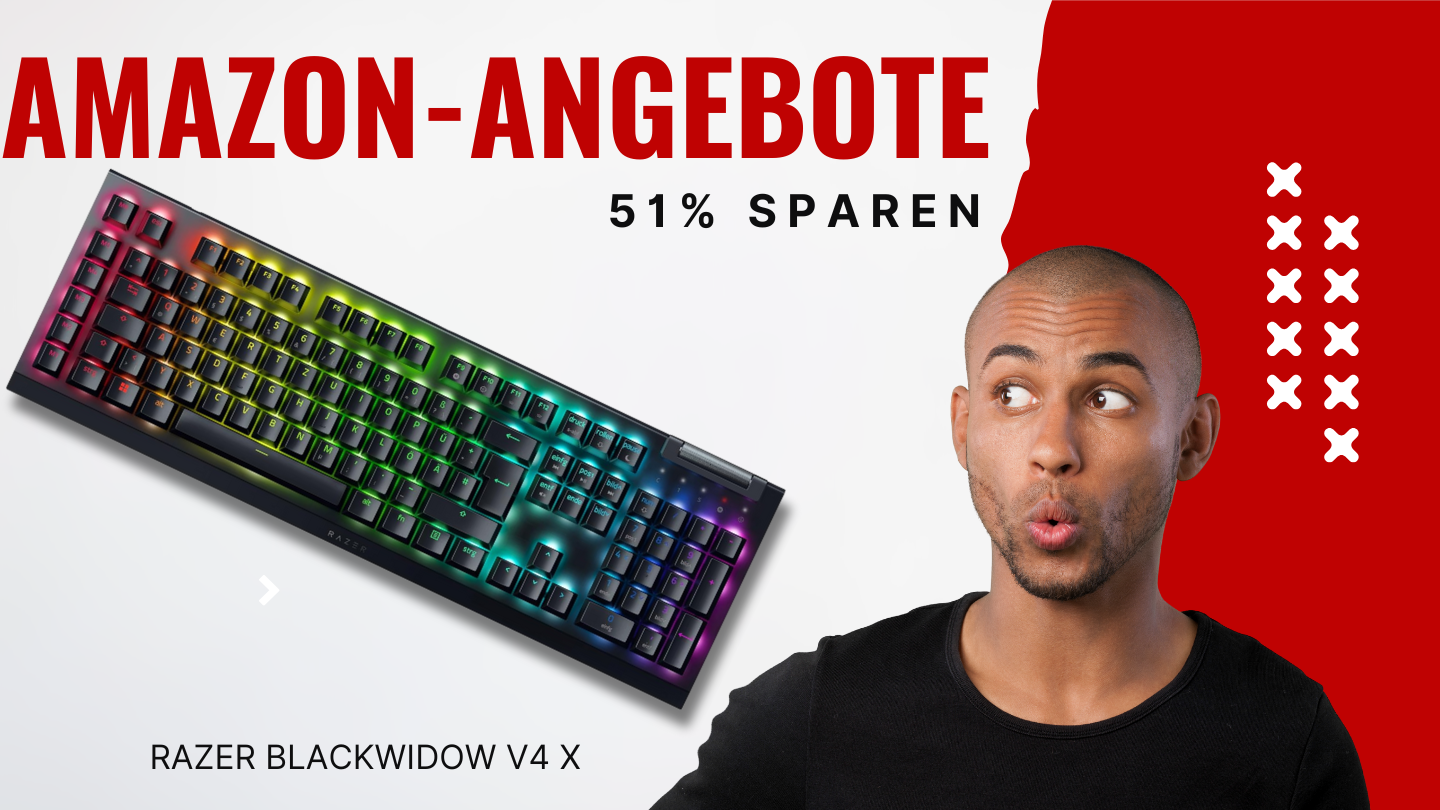 Razer BlackWidow V4 X Gaming-Tastatur – Jetzt 51% reduziert! Razer BlackWidow V4 X Gaming-Tastatur – Jetzt 51% reduziert!