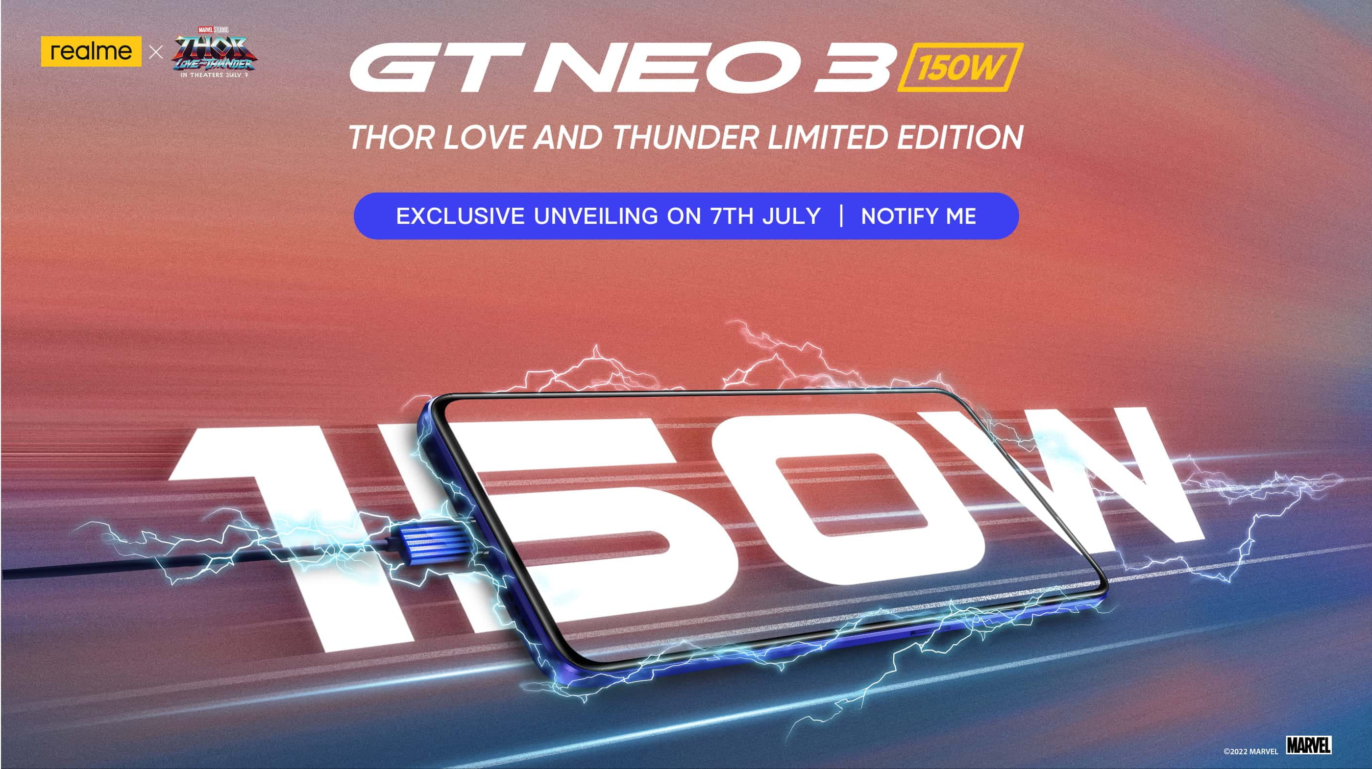 Realme wird am 7. Juli eine spezielle Version des Realme GT Neo 3 veröffentlichen, um die Veröffentlichung von Thor: Love and Thunder zu feiern Realme wird am 7. Juli eine spezielle Version des Realme GT Neo 3 veröffentlichen, um die Veröffentlichung von Thor: Love and Thunder zu feiern