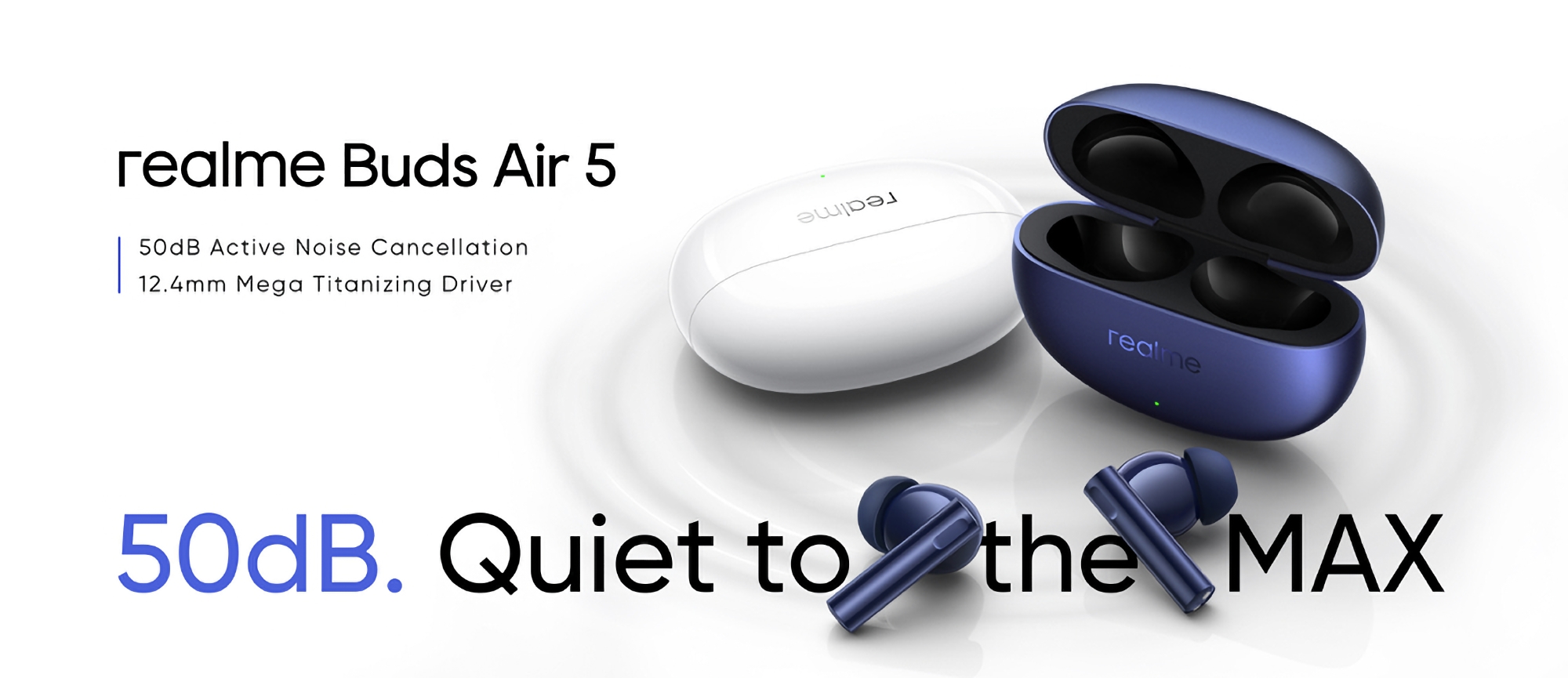 realme Buds Air 5: 12,4 mm Treiber, ANC, IPX7-Schutz und bis zu 38 Stunden Akkulaufzeit für 39 $. realme Buds Air 5: 12,4 mm Treiber, ANC, IPX7-Schutz und bis zu 38 Stunden Akkulaufzeit für 39 $.