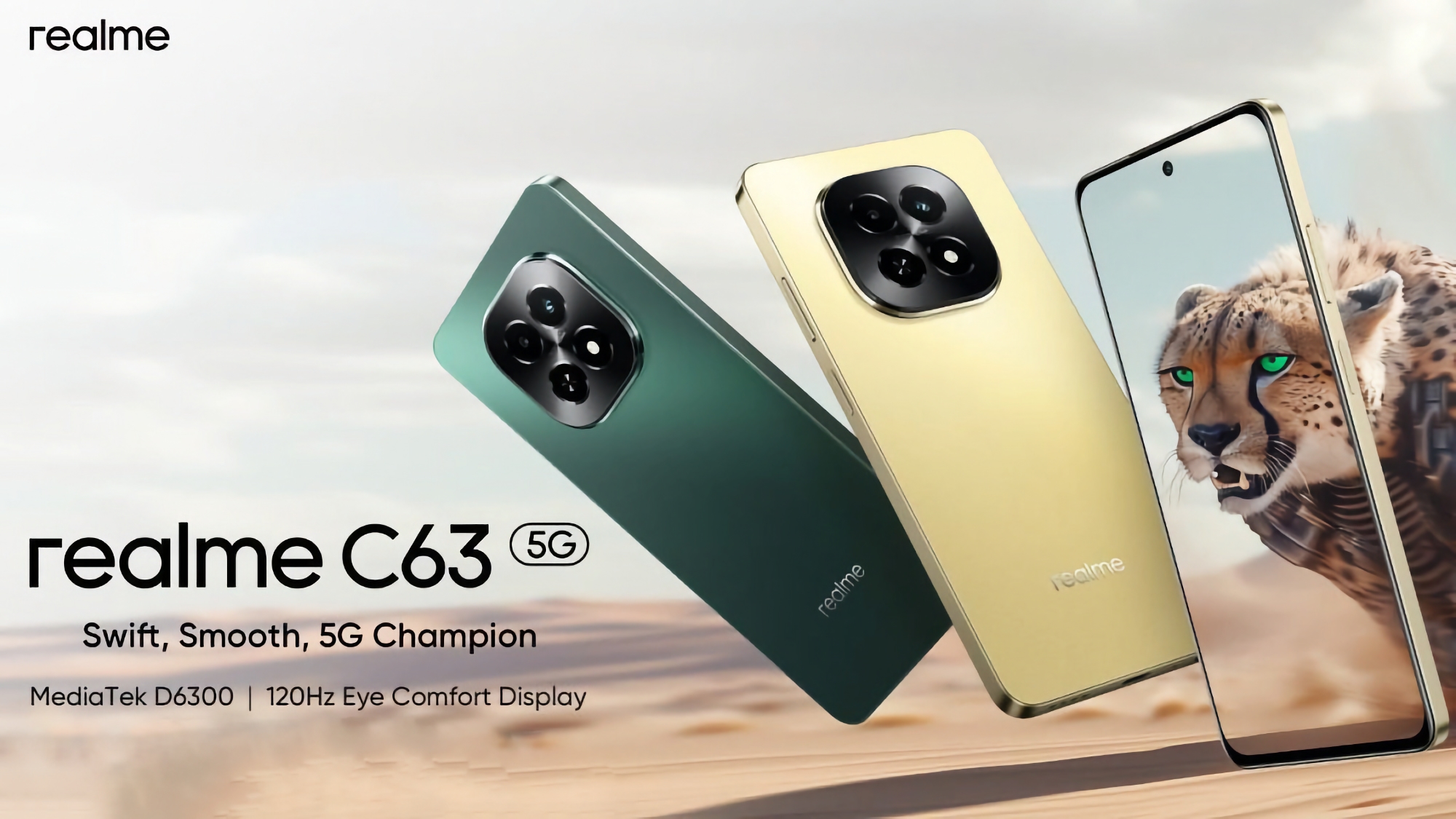 realme C63 5G: 120Hz Display, MediaTek Dimensity 6300 Chip, IP54 Schutz und 5000mAh Akku für $119 realme C63 5G: 120Hz Display, MediaTek Dimensity 6300 Chip, IP54 Schutz und 5000mAh Akku für $119