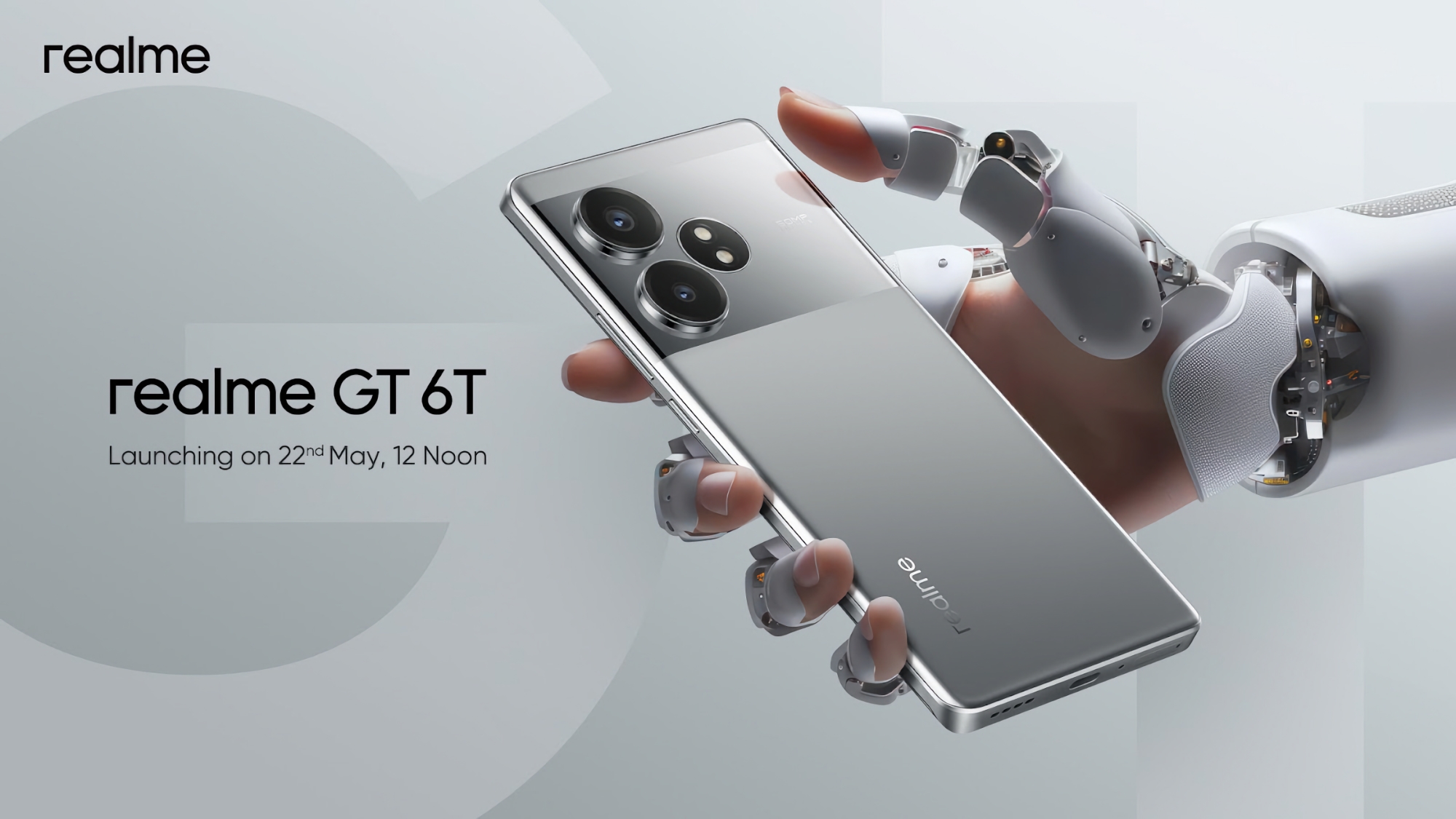 Es ist offiziell: Das realme GT 6T mit 120Hz OLED-Bildschirm, Snapdragon 7+ Gen 3 Chip und 5.500mAh Akku wird am 22. Mai vorgestellt Es ist offiziell: Das realme GT 6T mit 120Hz OLED-Bildschirm, Snapdragon 7+ Gen 3 Chip und 5.500mAh Akku wird am 22. Mai vorgestellt