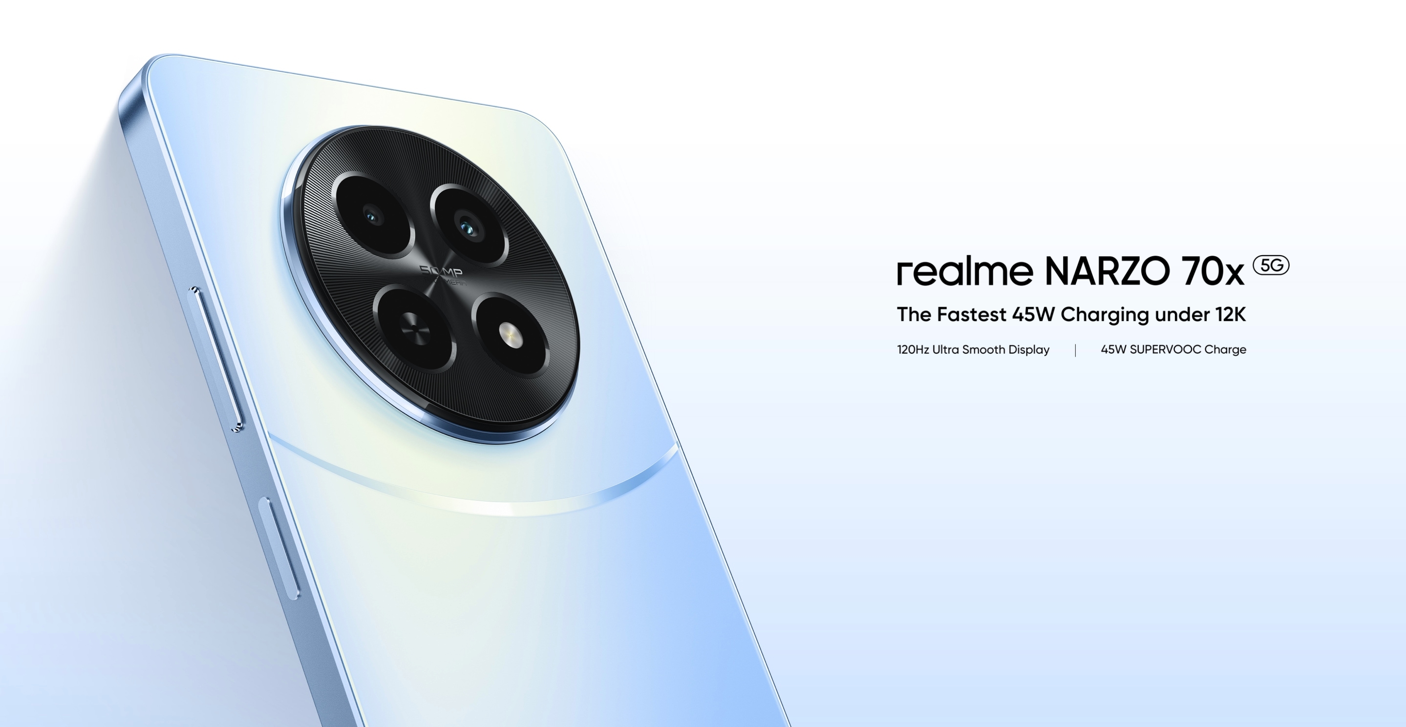 Realme Narzo 70x 5G: 120Hz IPS-Display, MediaTek Dimensity 6100+ Chip, 50MP Kamera und 45W Ladeleistung für 144$ Realme Narzo 70x 5G: 120Hz IPS-Display, MediaTek Dimensity 6100+ Chip, 50MP Kamera und 45W Ladeleistung für 144$
