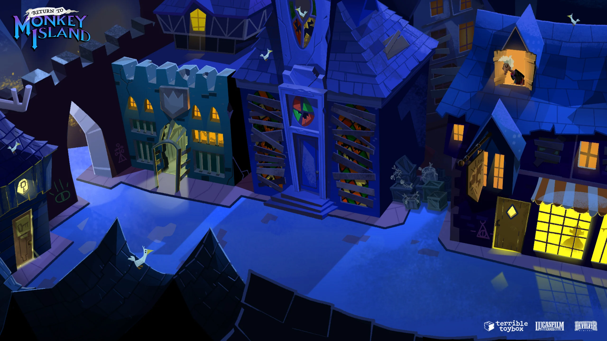 Die Seite Return to Monkey Island ist in Form eines Teils des Spiels selbst erstellt Die Seite Return to Monkey Island ist in Form eines Teils des Spiels selbst erstellt