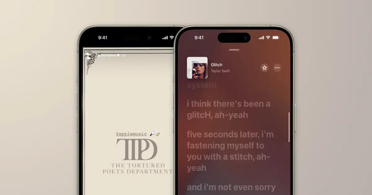 Taylor Swift postet Rätsel über "The Tortured Poets Department" auf Apple Music Taylor Swift postet Rätsel über "The Tortured Poets Department" auf Apple Music