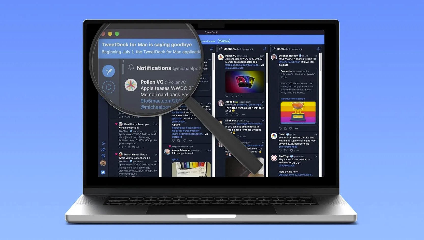 TweetDeck für Mac wird am 1. Juli eingestellt TweetDeck für Mac wird am 1. Juli eingestellt