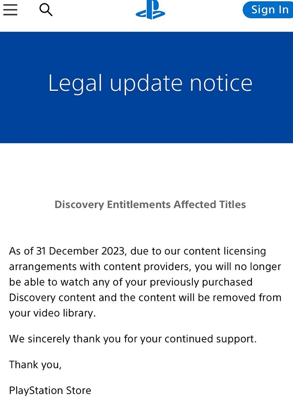Die Kritik hat gewirkt: Sony wird die Medienprojekte des Discovery Channel nicht aus dem PlayStation-Katalog entfernen-2 Die Kritik hat gewirkt: Sony wird die Medienprojekte des Discovery Channel nicht aus dem PlayStation-Katalog entfernen-2