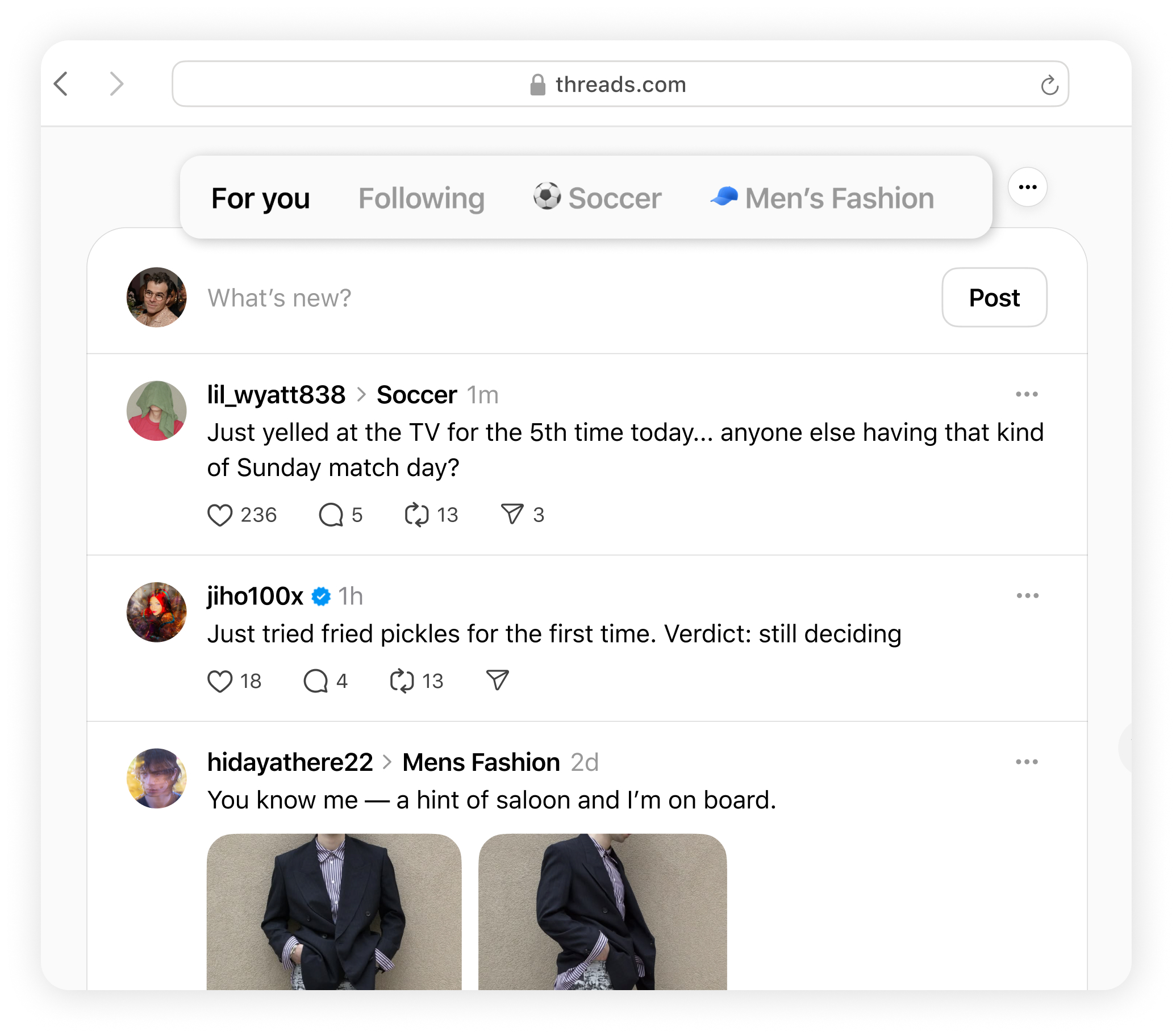 Aktualisieren Sie den Threads-Feed für die Web-Version Aktualisieren Sie den Threads-Feed für die Web-Version