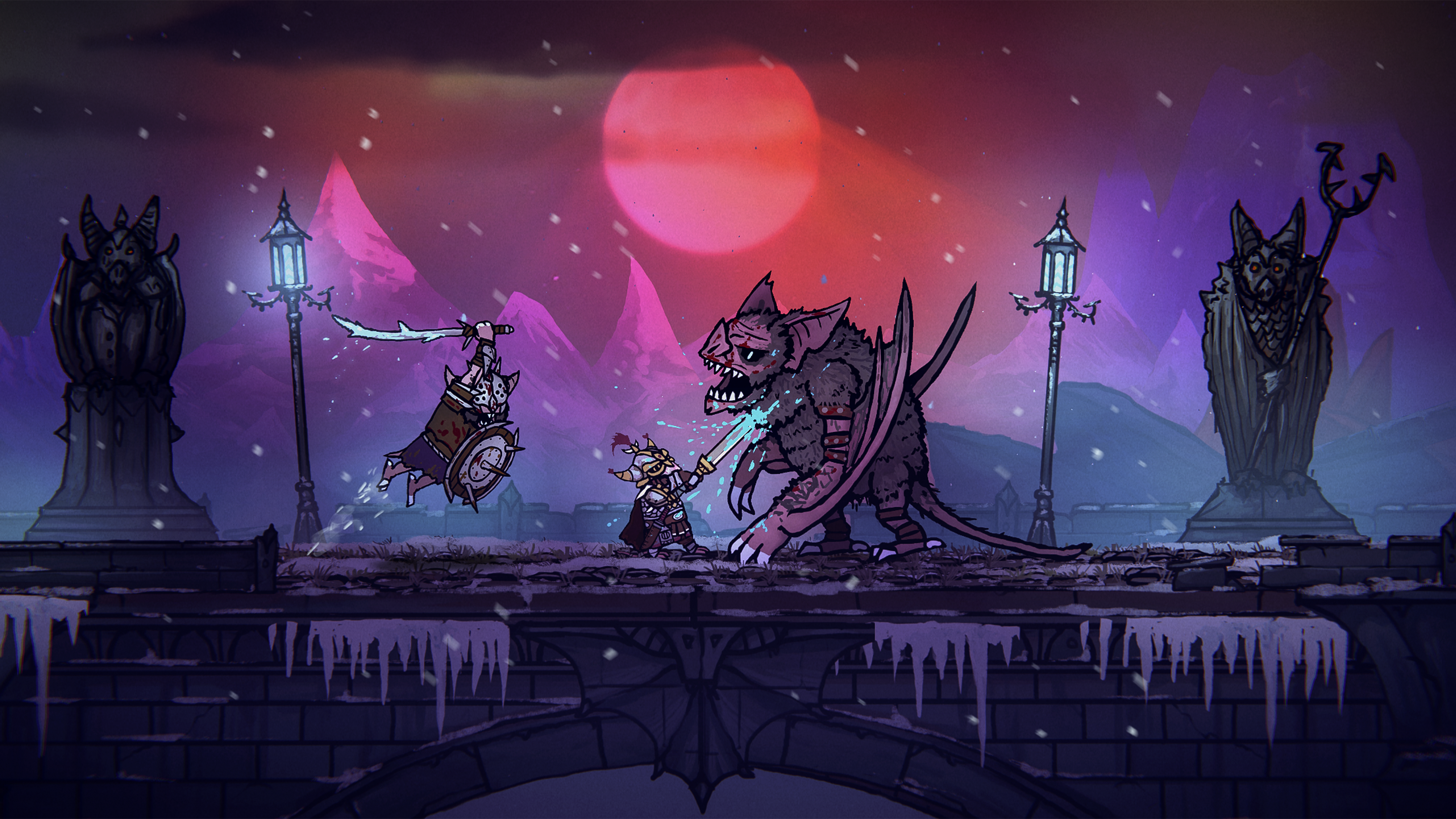Kampf mit einer Fledermaus in Tails of Iron 2 Kampf mit einer Fledermaus in Tails of Iron 2