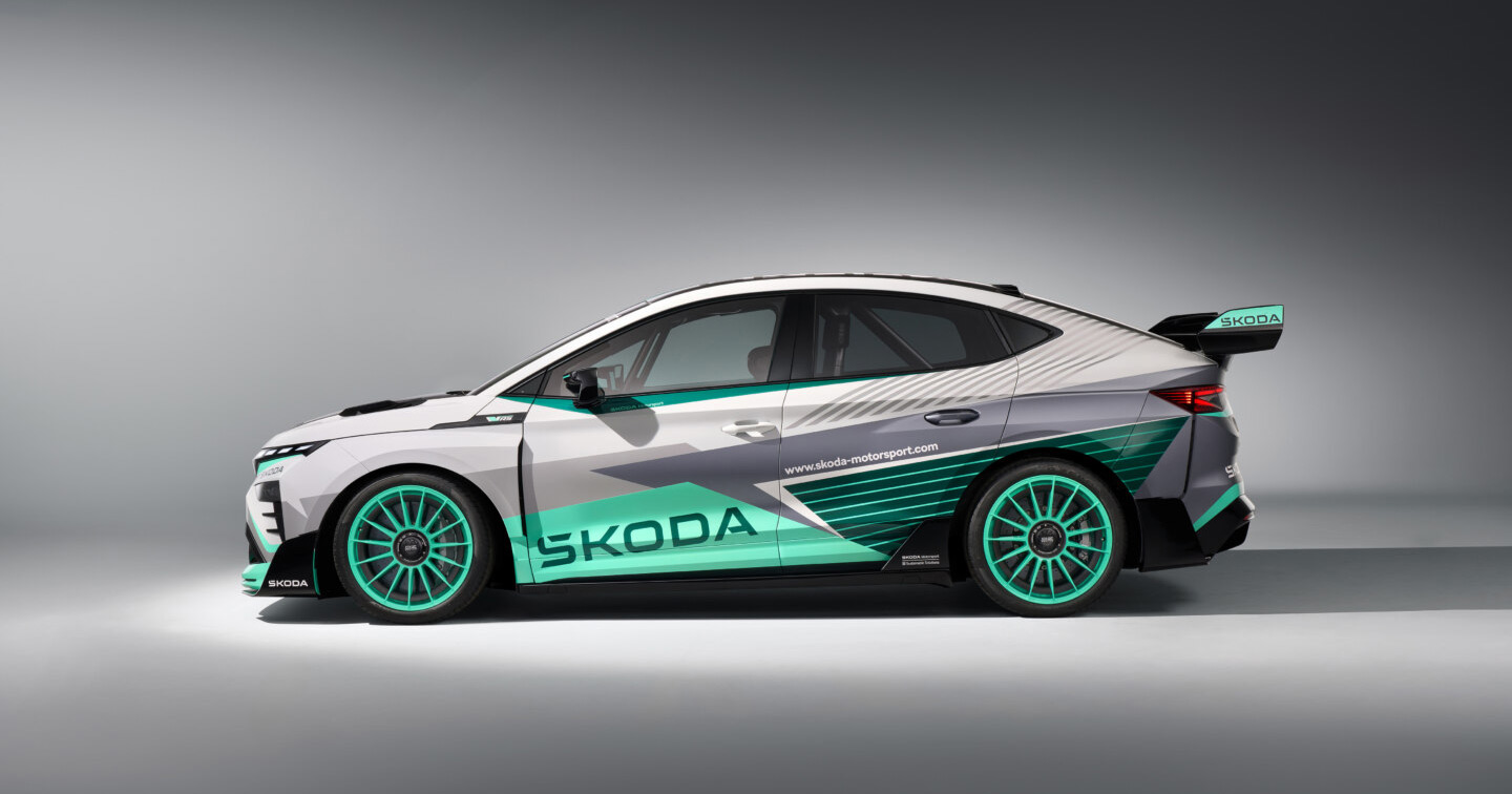 Heck des Skoda Enyaq RS Race Heck des Skoda Enyaq RS Race