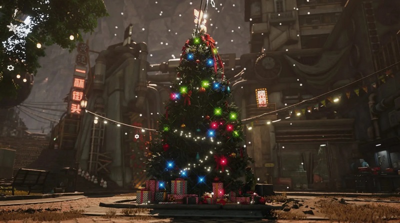 Eva im Weihnachtsmannkostüm