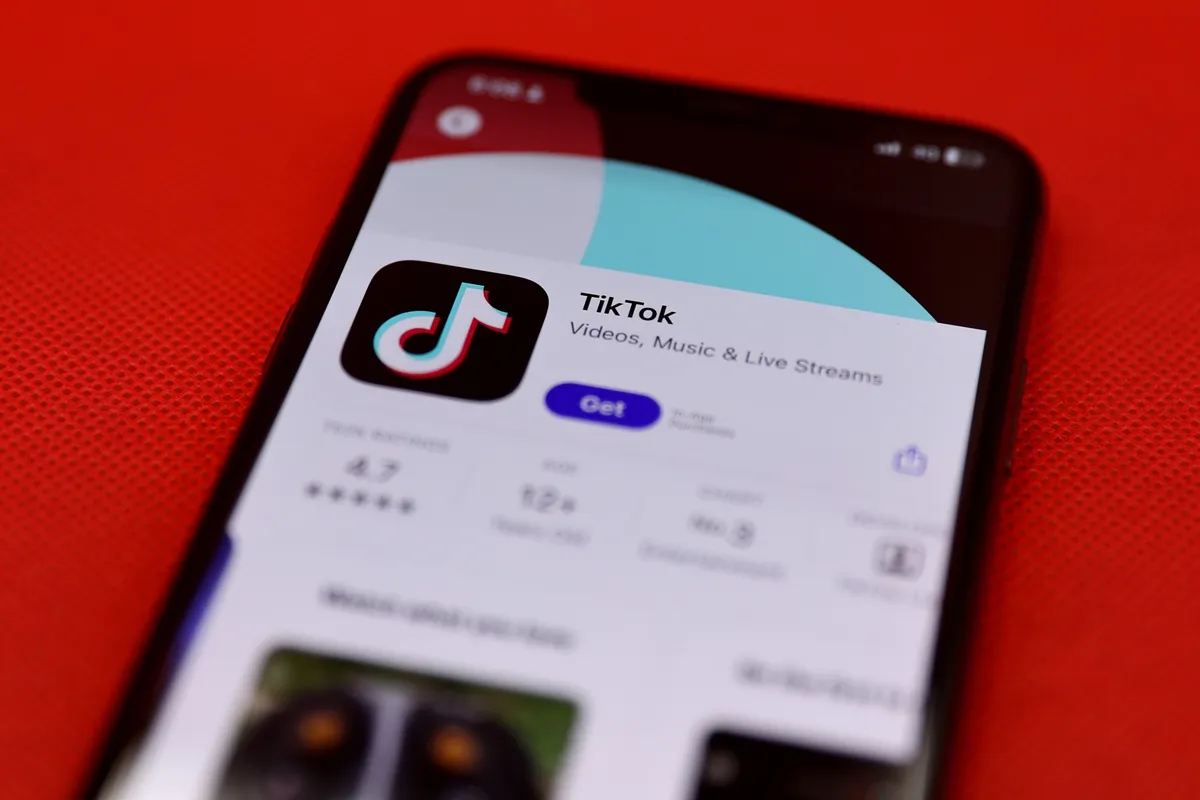 TikTok-App für IOS Die TikTok-App für IOS. Illustration: Bloomberg