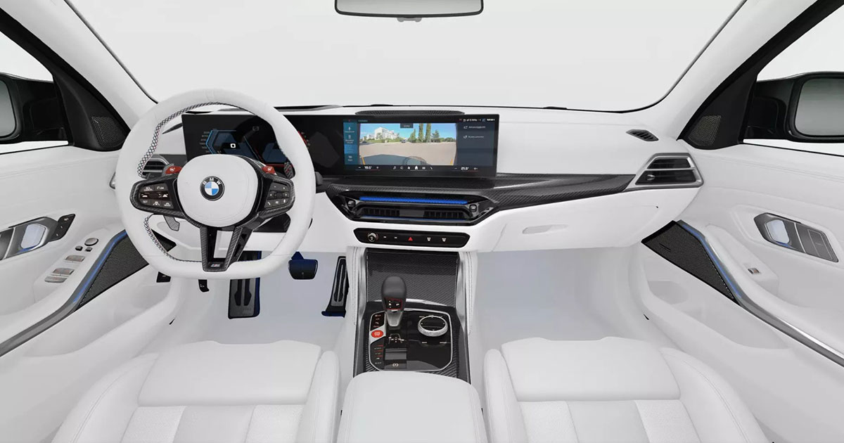 BMW M3 Touring Limousine mit weißem Interieur BMW M3 Touring Limousine mit weißem Interieur