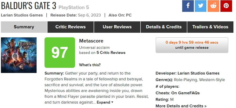 Die PlayStation 5-Version von Baldur's Gate 3 erhält von den Kritikern Bestnoten. Konsolenspieler erhalten ein großartiges Spiel-2 Die PlayStation 5-Version von Baldur's Gate 3 erhält von den Kritikern Bestnoten. Konsolenspieler erhalten ein großartiges Spiel-2