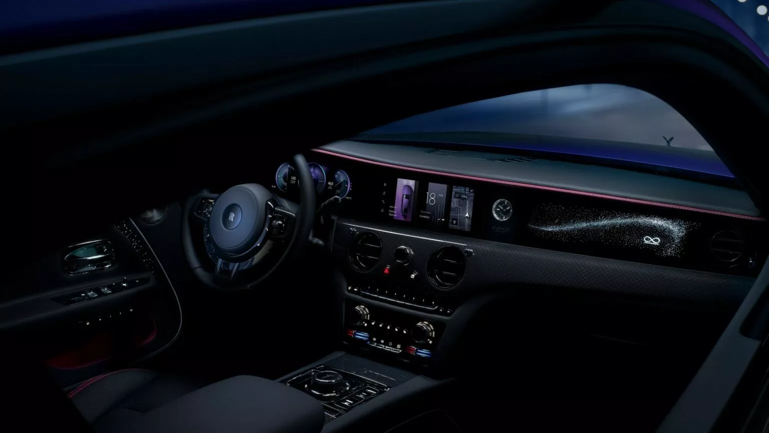 2025 Rolls-Royce Spectre Black Badge in Bewegung. 2025 Rolls-Royce Spectre Black Badge in Bewegung.