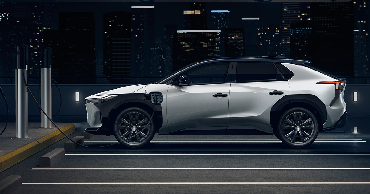 2025 Toyota bZ4X Nightshade Edition - Wind Chill Pearl - Innenausstattung 2025 Toyota bZ4X Nightshade Edition - Wind Chill Pearl - Innenausstattung