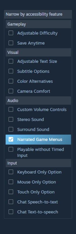 Verfügbare Steam-Funktionen