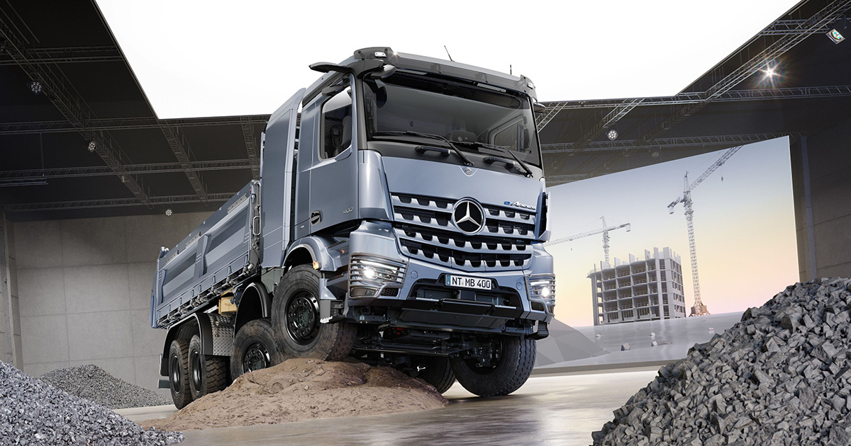 Mercedes-Benz eArocs 400 auf der bauma-Messe Mercedes-Benz eArocs 400 auf der bauma-Messe
