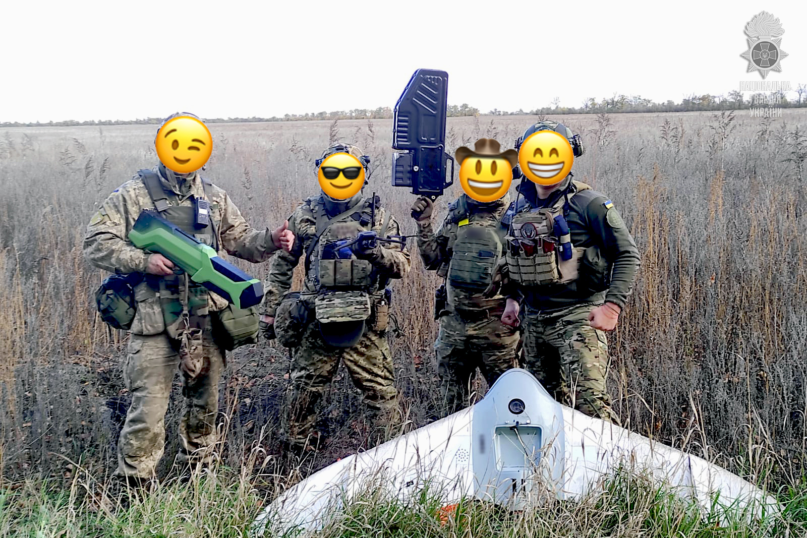 Die ukrainische Nationalgarde hat eine russische Aufklärungsdrohne "Gryphon 12" mit der ANTIDRON KVS G-6 Kanone erbeutet