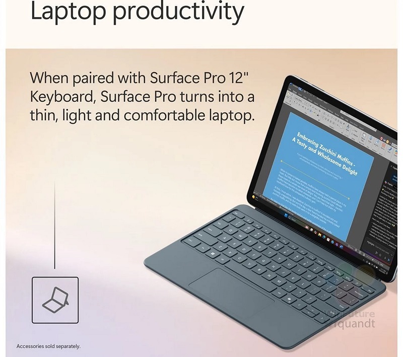 Surface Pro 12 Tablet mit Tastatur