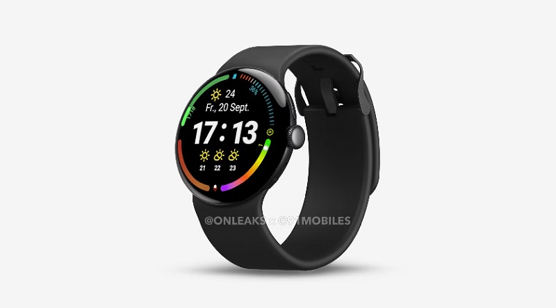Rendering der Google Pixel Watch 4 Rendering der Google Pixel Watch 4