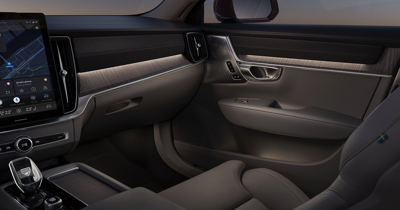 Kosmetische Änderungen im Innenraum des aktualisierten Volvo S90