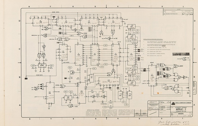 Ein alter Apple-1 Computer.