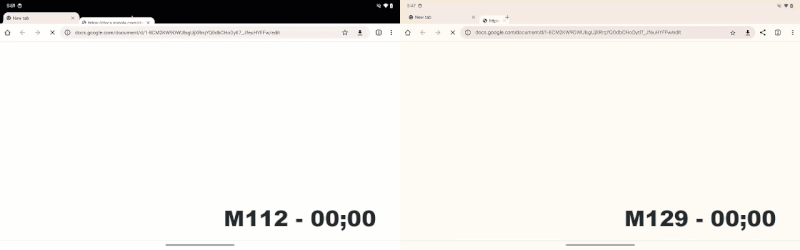 Vergleich der Ladegeschwindigkeit von Webseiten in Chrome Version M112 und Chrome Version M129 Vergleich der Ladegeschwindigkeit von Webseiten in Chrome Version M112 und Chrome Version M129