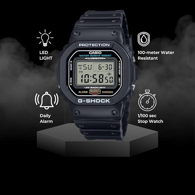 Casio G-Shock DW5600UE im Hintergrund Casio G-Shock DW5600UE im Hintergrund